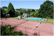 Tennis court at Fingask Castle