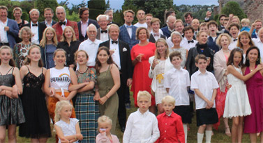 Family gathering event at Fingask Castle Pavilion