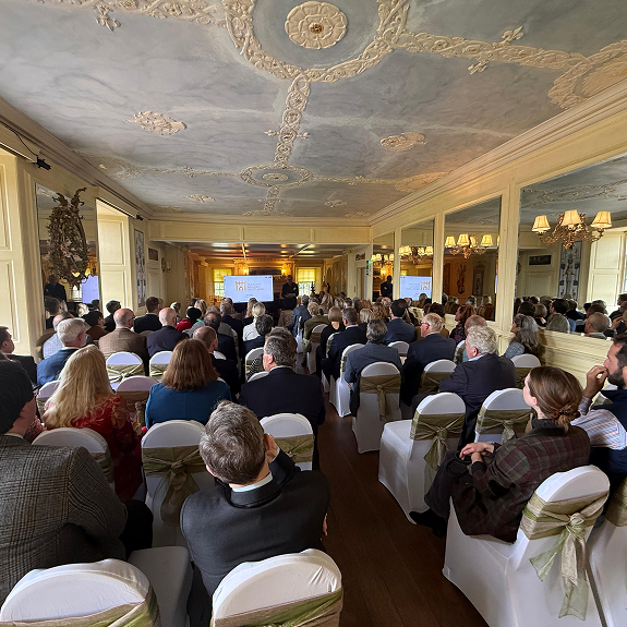 Business conference meeting in the Long Gallery at Fingask Castle