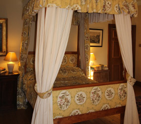 The Yellow Room; part of the Bridal Suite at Fingask Castle