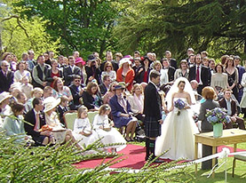 Outdoor Wedding at Fingask Castle