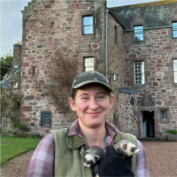 Game and Wildlife Conservation Trust with a pair of ferrets